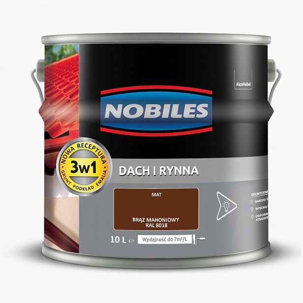 Nobiles Střecha A Žlab 10L Mahagonový Bronz Barva Na Střechu, Pozinkovaný Plech