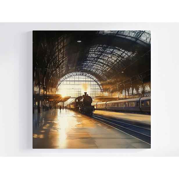 Obraz Na Plátně Canvas Vlakové Nádraží Parní Vlak Lokomotiva 60x60