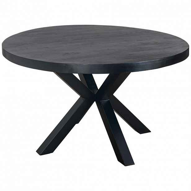P & B JÍDELNÍ STŮL, mangové dřevo, černá, 130/130/76 cm