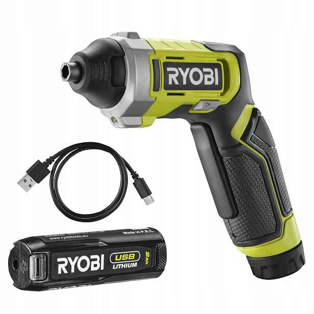Ryobi Šroubovák 4V Usb Lithium s aku 2.0 Ah a nabíjecím kabelem RSD4-120T