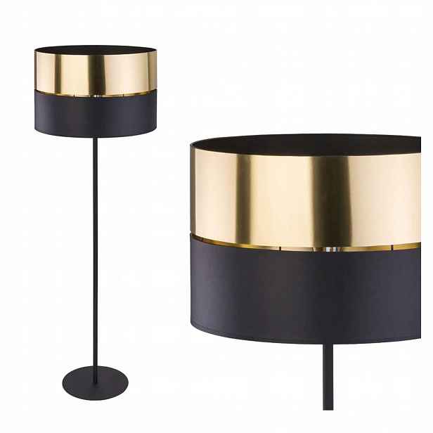 Závěsná lampa do kanceláře Hilton Černá Metal Látka E27 nad stůl Tk Lighting