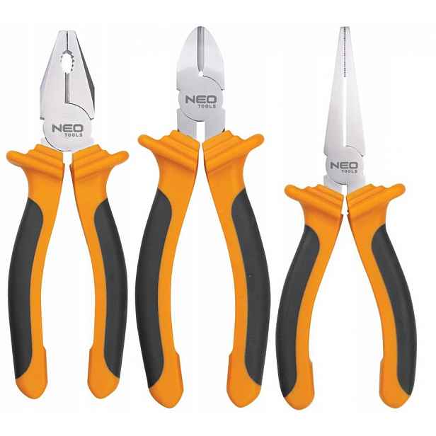 Neo Tools Sada Kleští Kleště 160 MM Kombinačky, Ploché Kleště