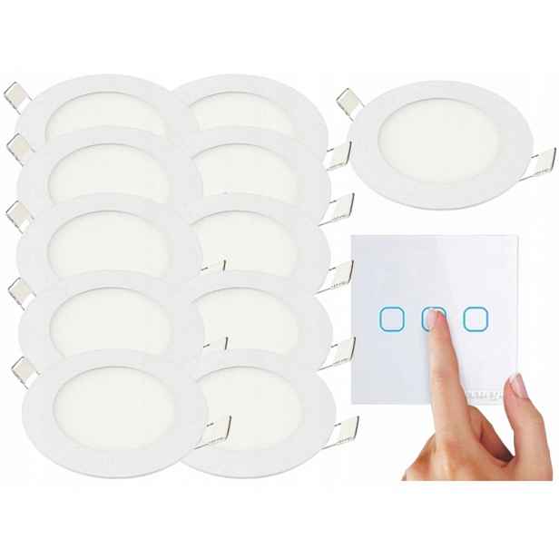 Sada Tenký panel Led svítidlo 3W 11x Vypínač