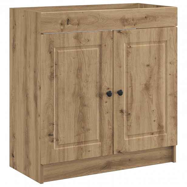 vidaXL Koupelnová skříňka pod umyvadlo Dub artisan 78,5 x 37,5 x 81 cm