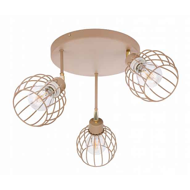 Závěsná Stropní Lampa Stropní Svítidlo Lustr Pohyb Kula 3x E27 Kašmír béžová ecru