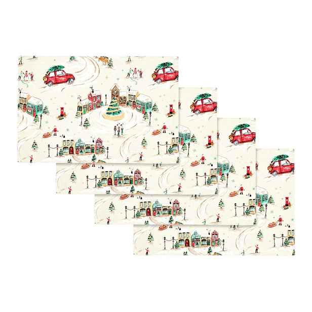 Bavlněná prostírání v sadě 4 ks 30x46 cm Christmas Town – Catherine Lansfield