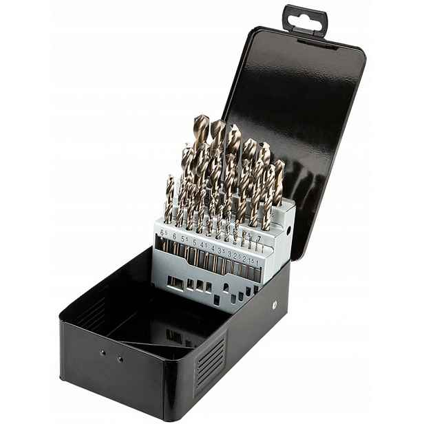 Sada vrtáků do kobaltového kovu v kazetě HSS-Co 1-13 mm 25 Ks Graphite