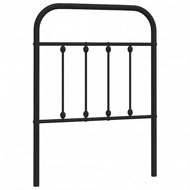 vidaXL Kovové náhradní čelo postele černé 75 cm