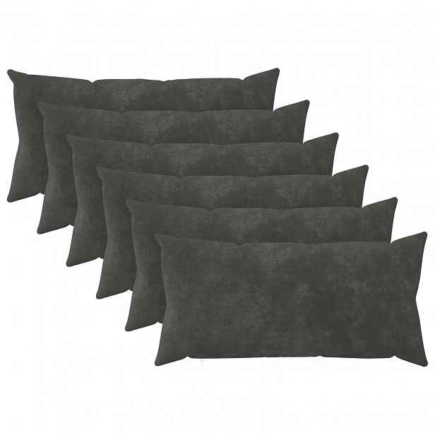 vidaXL Povlak na polštář 6 pcs HEERLEN Antracitová 40 x 70 cm