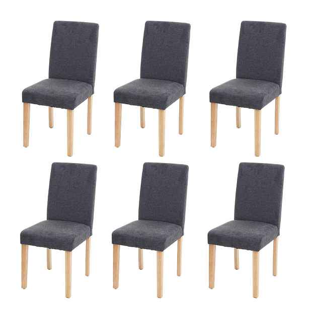 MCW JÍDELNÍ ŽIDLE Anthracit, sada 6 kusů