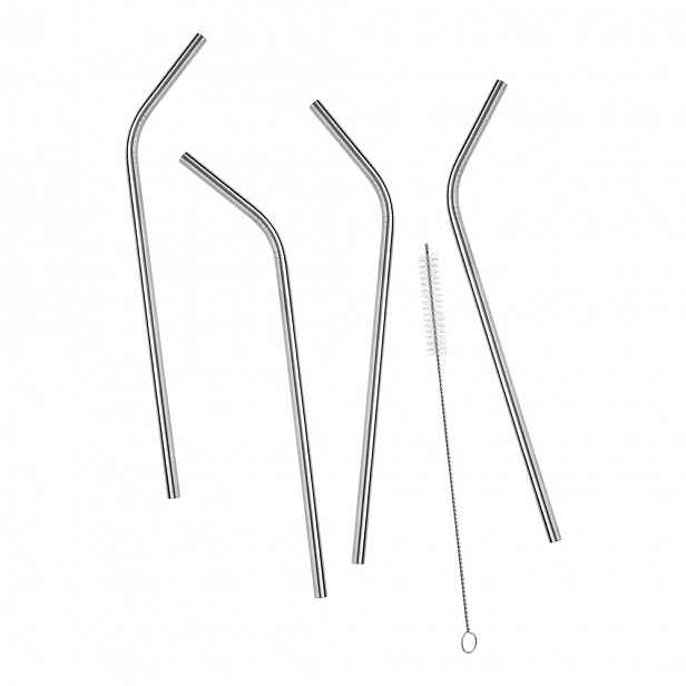 Butlers MANHATTAN LOUNGE Brčka z ušlechtilé oceli set 5 ks - stříbrná