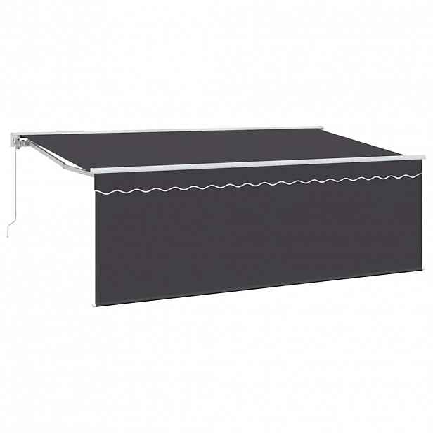 vidaXL Stahovací markýza Krémová 350 x 200 cm Polyester a hliník