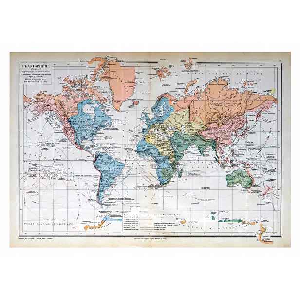 Fototapeta Mapa Světa Stará Vintage Retro 254x184