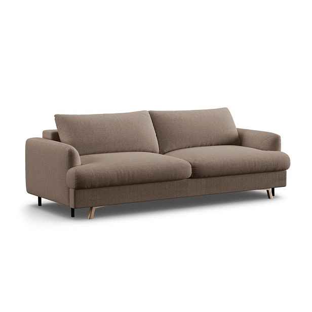 Taupe rozkládací/s úložným prostorem pohovka 233 cm Naomi – Micadoni