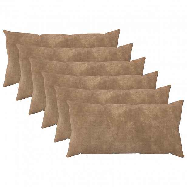 vidaXL Povlak na polštář 6 pcs HEERLEN Taupe 40 x 70 cm