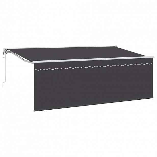 vidaXL Stahovací markýza Antracit 350 x 200 cm Polyester a hliník