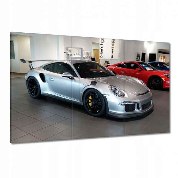 Obrazy 120x80 Stříbrné Porsche Auto
