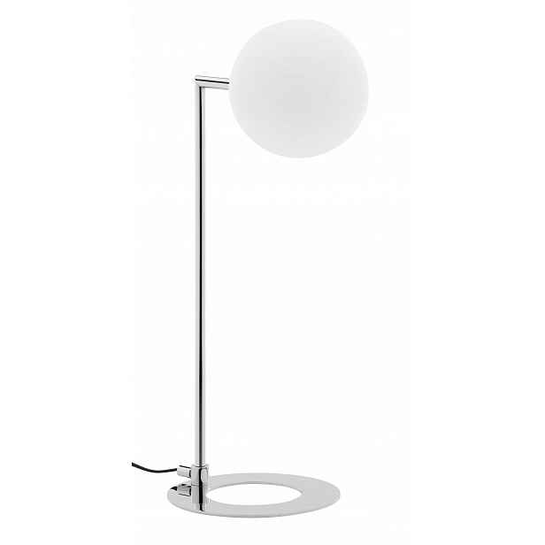 Noční Lampa Feme Stříbrná Bílá Skleněná Lampa 1xG9 50 cm Stolní lampa Dům