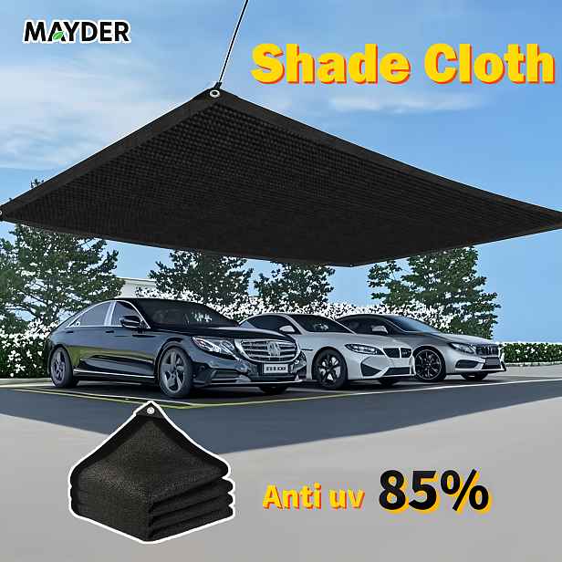 TEMU Stínící síť 85%, UV-odolná sluneční clona, materiál HDPE, s kovovými kováními, vhodná pro terasy, zahrady, pergoly, dvorky