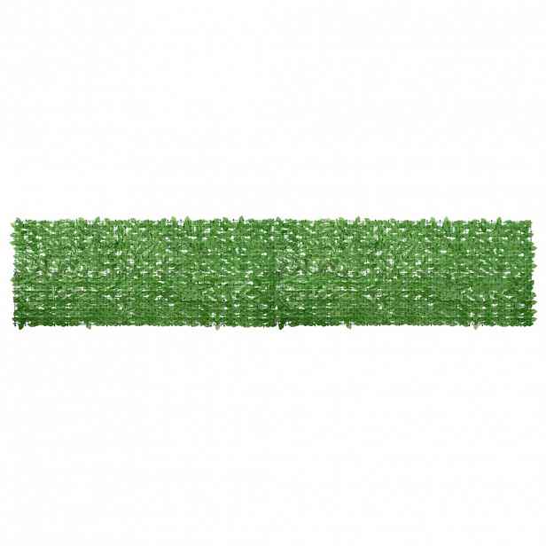 vidaXL Balkónová zástěna se zelenými listy 500 x 100 cm