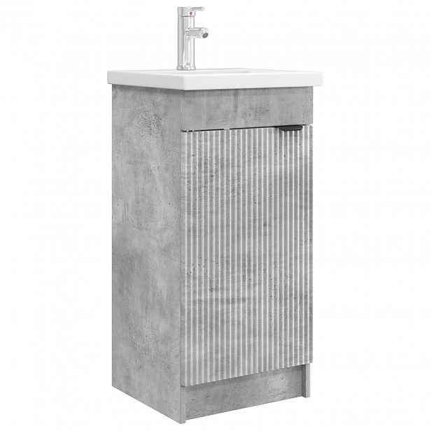vidaXL Koupelnová skříňka se dřezem Betonově šedá 42 x 40 x 84,5 cm