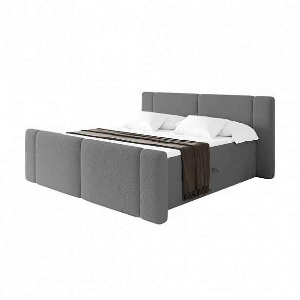 ALTDECOR POSTEL boxspring s matrací H3 - EVON Zanozek - 160x200 cm Šedá