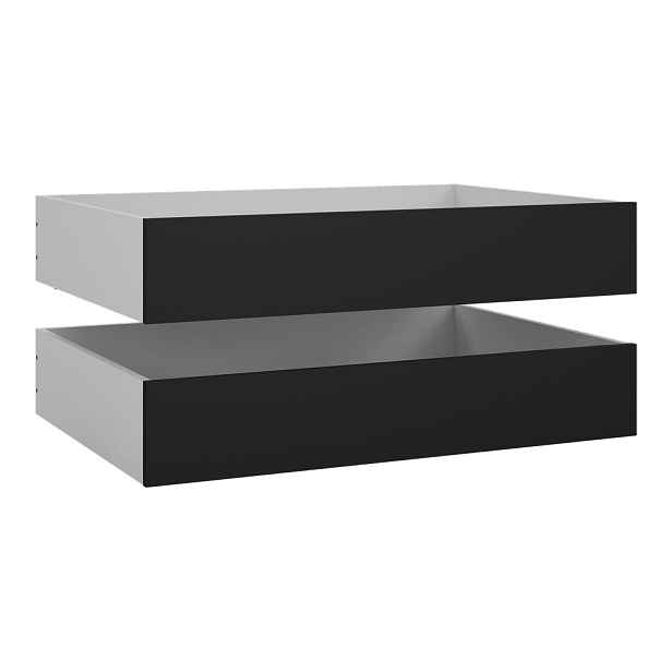 Černé šuplíky pod postel v sadě 2 ks 90x190/140x190 cm Naia – Tvilum