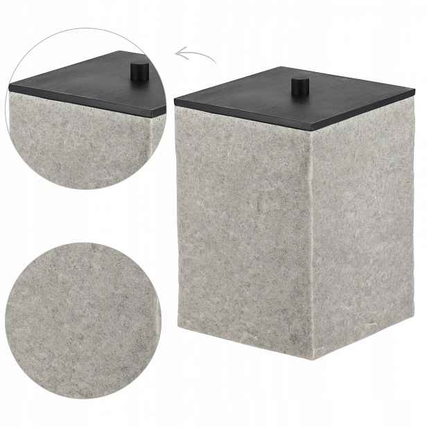 Odpadkový Koš Koupelnový 8 l odpadkový koš elegantní kompaktní šedý
