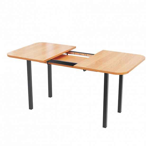 OKWISH JÍDELNÍ stůl 120-160 cm dekor amerického bílého dubu z MDF s rozkládací deskou
