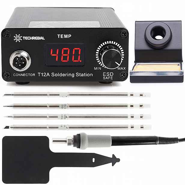 Pájecí Stanice Techrebal T12 75W Digitální Sada 4 Hrotů Smd Páječka