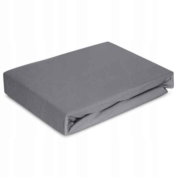 Prostěradlo jersey s gumičkou Premium 200x220 Eurofirany ocelové
