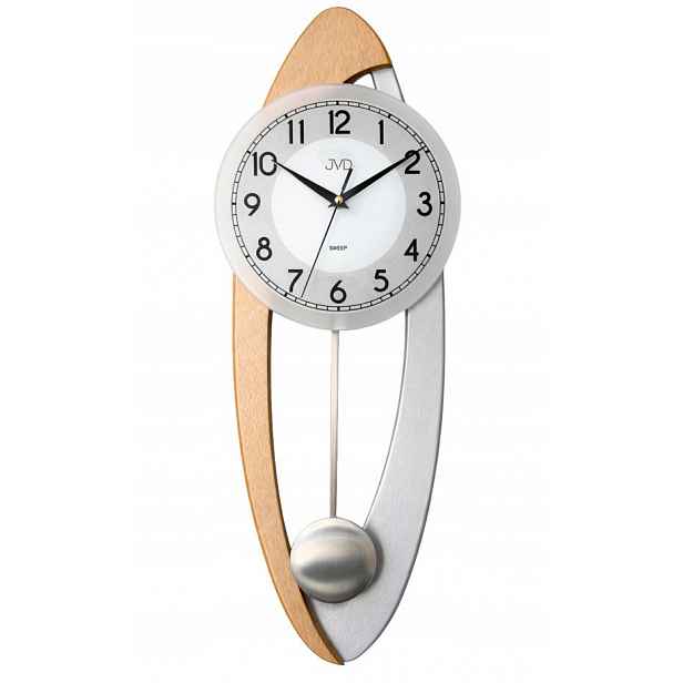 Tiché Dřevěné Elegantní Nástěnné Hodiny S Kyvadlem Jvd NS11004.1 22x59 cm