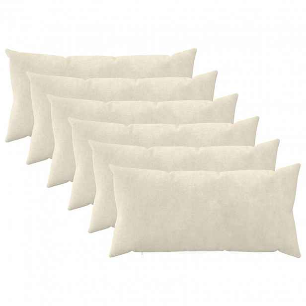 vidaXL Povlak na polštář 6 pcs HEERLEN Krémová 40 x 70 cm