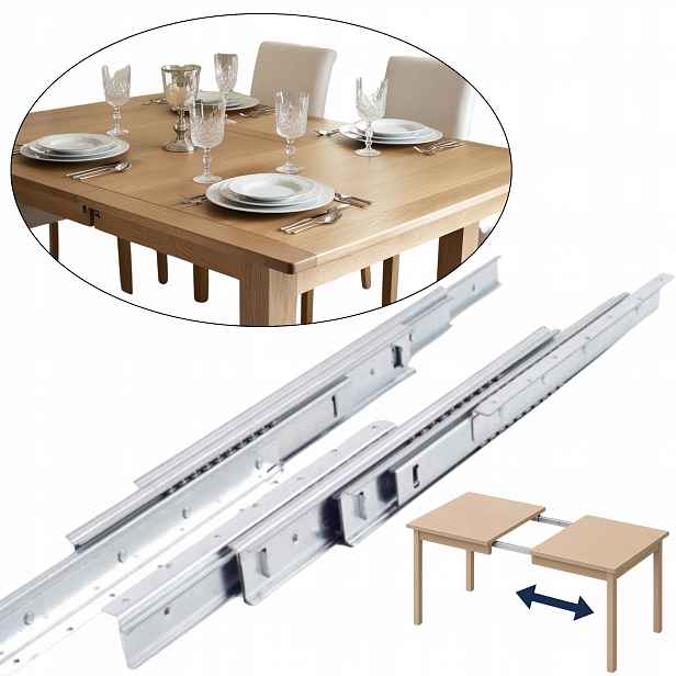 Vodící lišta pro stůl Hakner H-47 mm L-660 mm, vložka 1020 mm, dělený rám