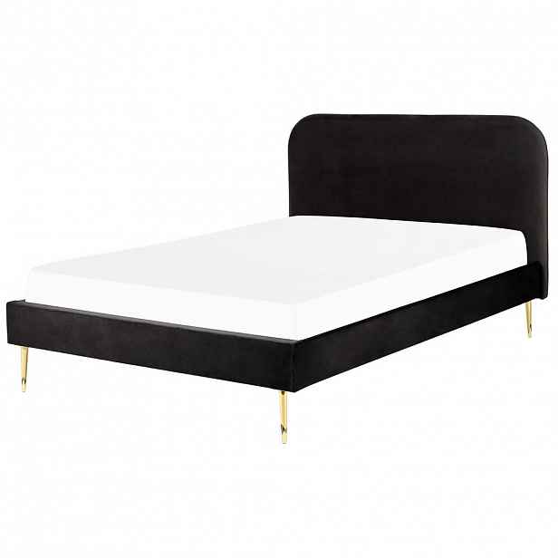 Beliani ČALOUNĚNÁ POSTEL 140/200 cm Černá Flayat