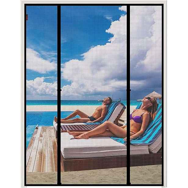 Moskytiéra závěs na dveře magnetická samolepicí 210x232 cm Šedá