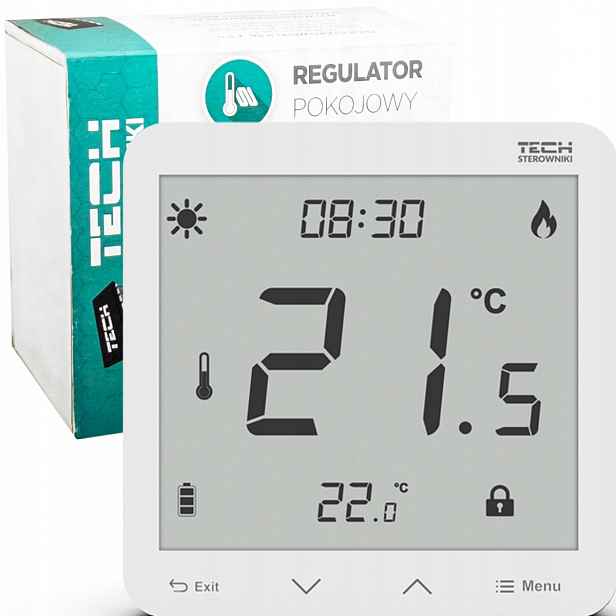 Podomítkový Ovladač Pokojový Regulátor Teploty Tech ST-297 V3 Bílý