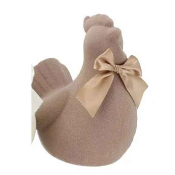 Šedá gigantická velikonoční slepice s mašlí Chicken Easter Flock XL - 38*29*42 cm daan kromhout