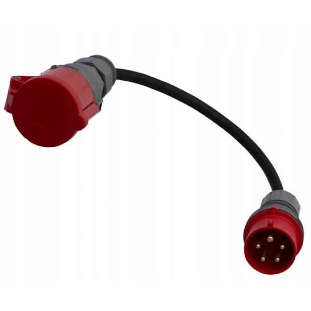 Silový redukční ventil Zástrčka 16A 5p Kabelem Ow 5x2,5mm2 0,3m 1x zásuvka 32A 5p