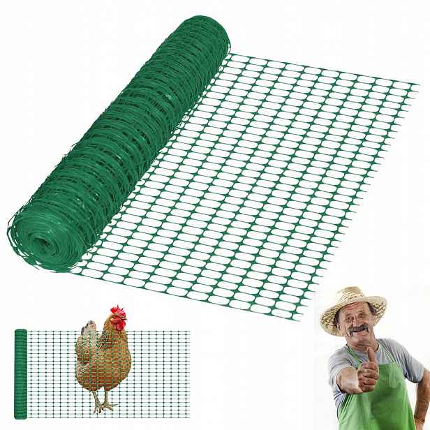 Stavební Silniční Výstražná Síť Plastová Zelená 1X30 M 65X35 MM
