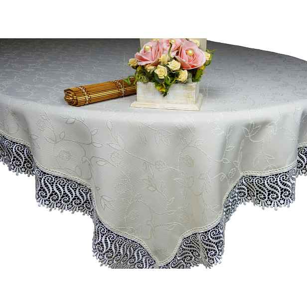 Ubrus s elegantní gipiurou 140x180 krémový Gtk