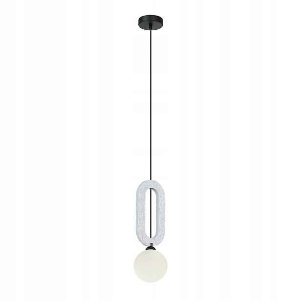 Závěsná lampa Italux Masso černá plstěná G9 1x25W skleněná koule