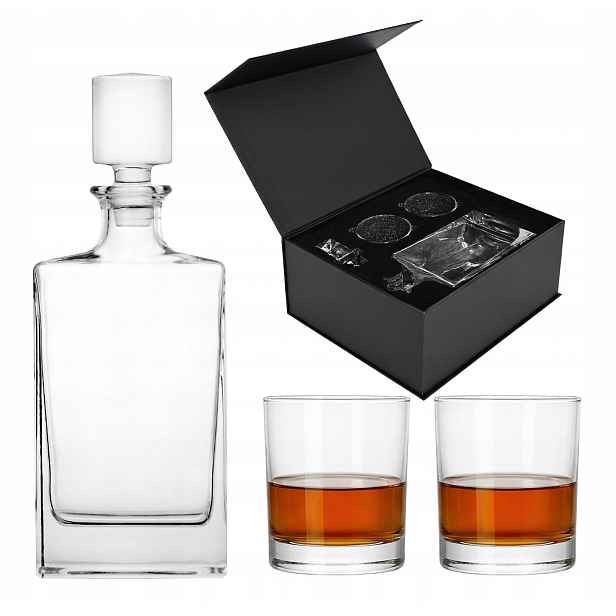 Karafa na whisky 2 sklenice Nova Dárek v krabičce Sada na Narození Svatba