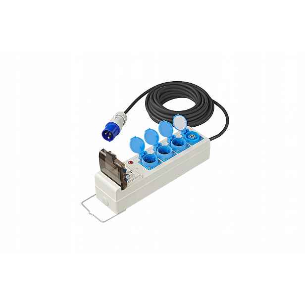 Kempingový prodlužovací kabel s rozdělovačem ProPlus 3 zásuvky Schuko 2 porty Usb