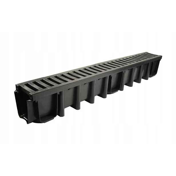 Lineární Odvodnění Koryto plast/plast h148 grafit B125 (12,5 tuny)