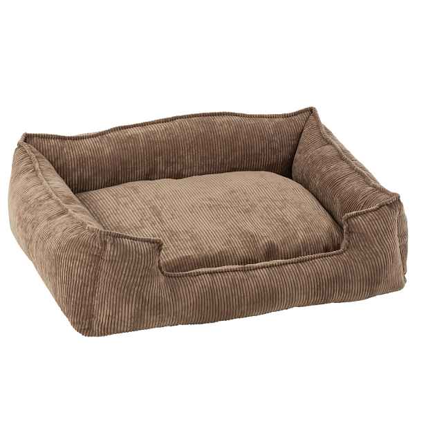Hnědý manžestrový pelech pro psa Oscar L - 80*60*20 cm J-Line by Jolipa