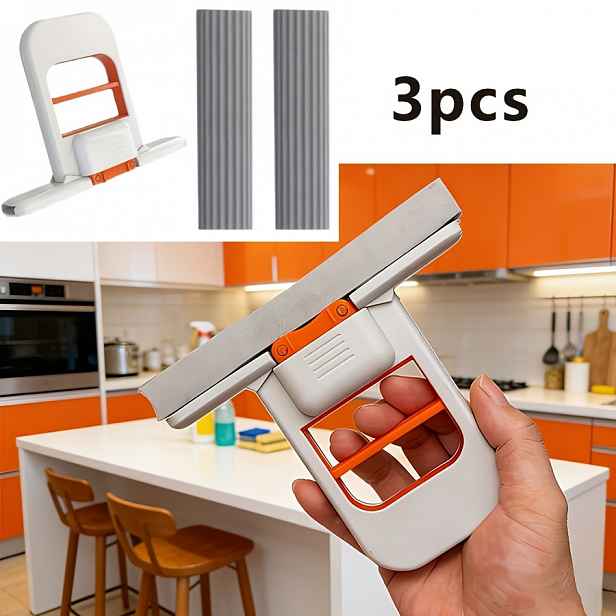 TEMU 3 ks, Bezmycí mop na stůl - Rychlý design čištění, skládací a prostorově úsporný, systém čištění bez použití rukou - Kompaktní čistič na stůl