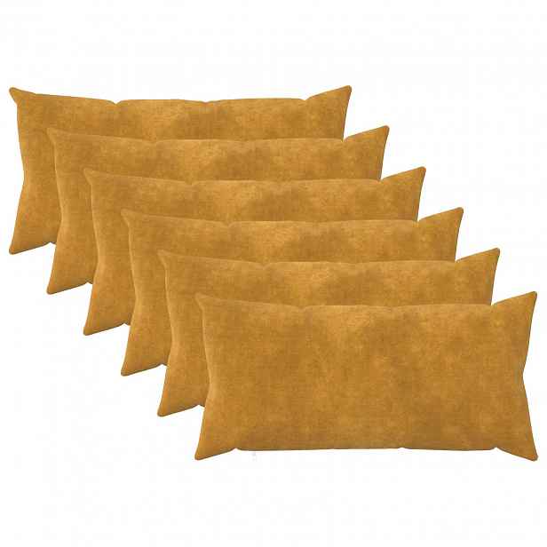 vidaXL Povlak na polštář 6 pcs HEERLEN Žlutá 40 x 70 cm