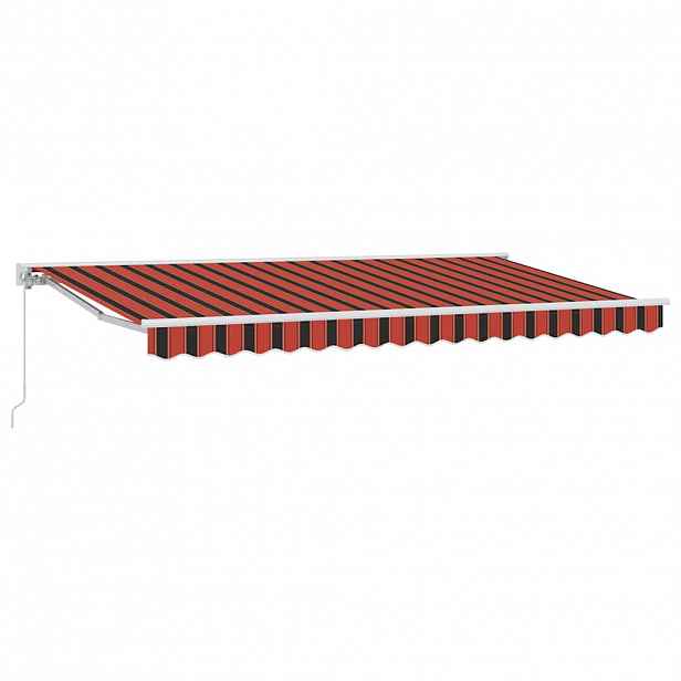 vidaXL Rám markýzy Oranžová a Černá 350 x 200 cm