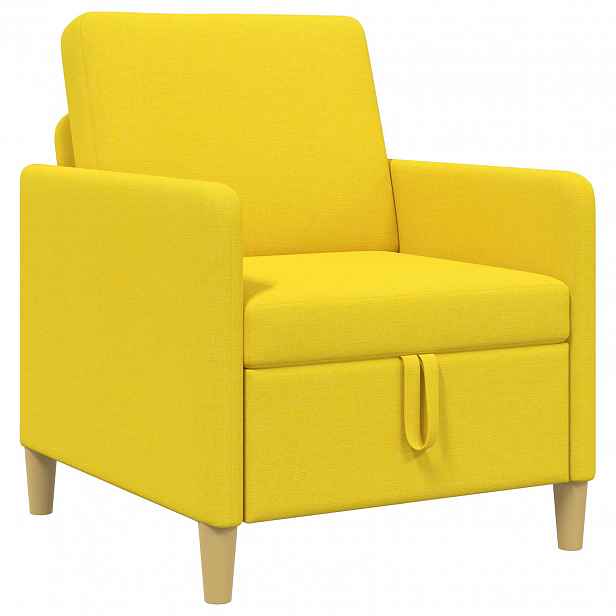 vidaXL Sofa s úložným prostorem Světlá žlutá 72 x 78 x 87 cm Polyester